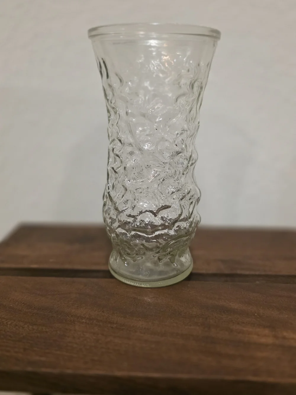 Textured Clear Glass Vase